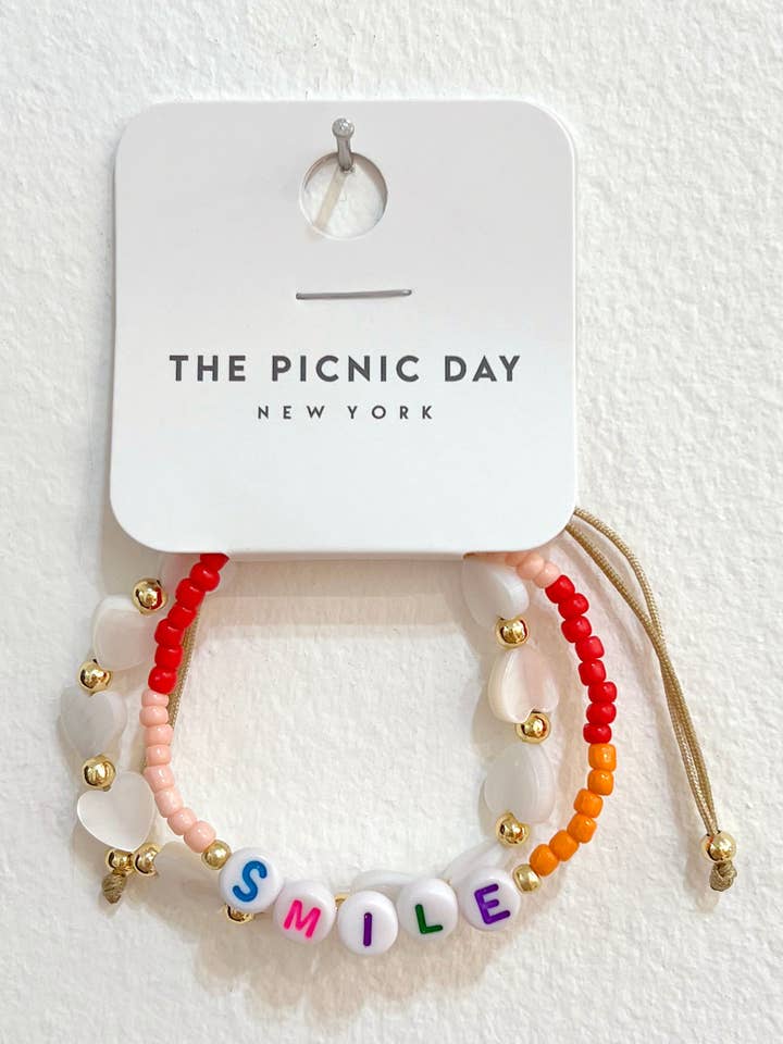 Smile Bracelets Set for wholesale by The Picnic Day