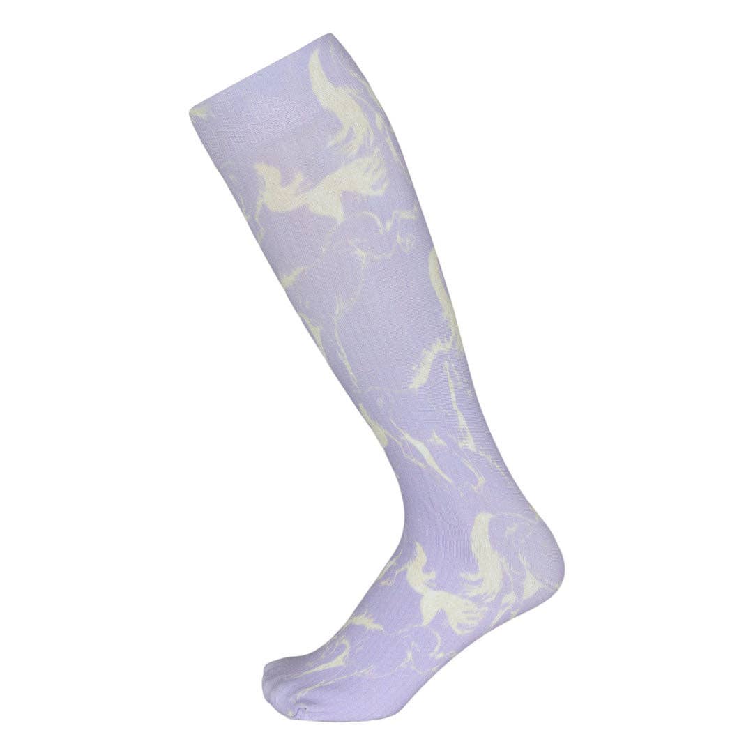 JPC Equestrian – wholesale Socks – Women's – AWST Int'l Lila Linear Horse Socks4