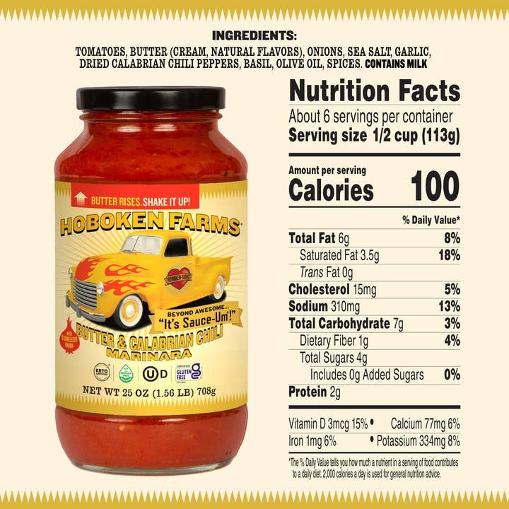 Hoboken Farms - Wholesale Pasta Sauce - Hoboken Farms Butter & Calabrian Chili Marinara Sauce 6 Pack1
