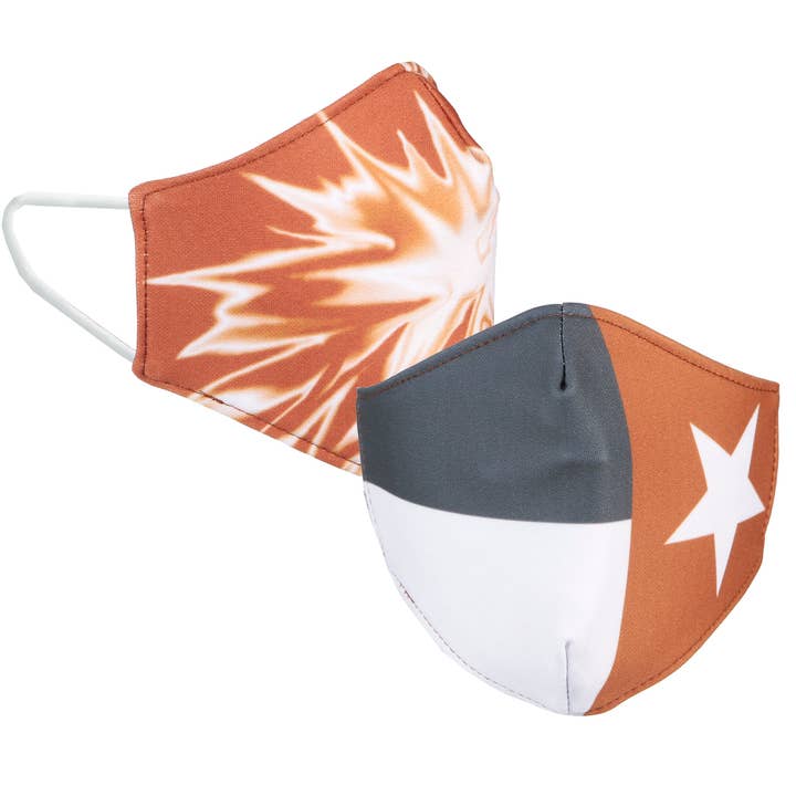 Ansigtsmaske - Brændt Orange og Grå Texas Flag for engroshandel hos Desden