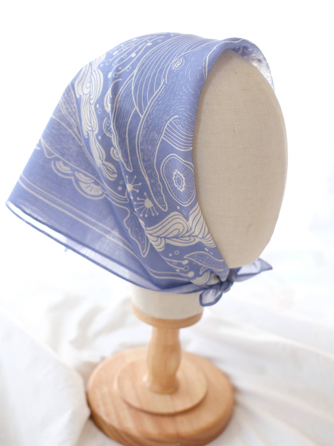 sol&mar art co. - Wholesale Bandana - Unisex - Whale, and the Ocean Bandana Scarf (Violet)5