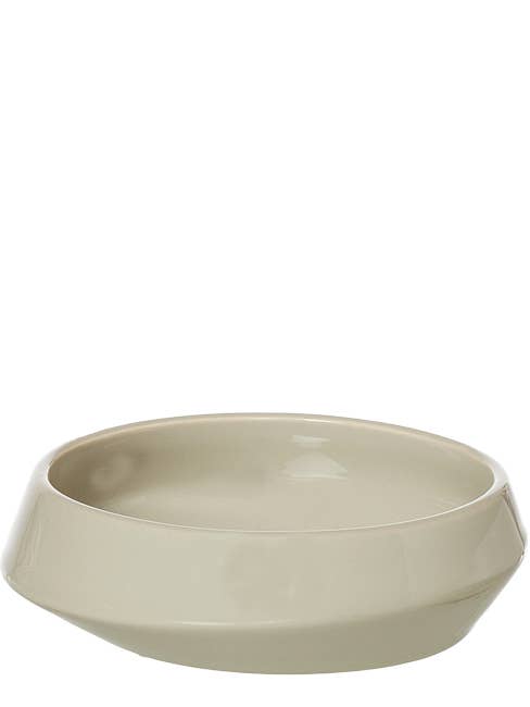 Ania Ceramic tray with glossy finish, Sand for wholesale by Lübech Living