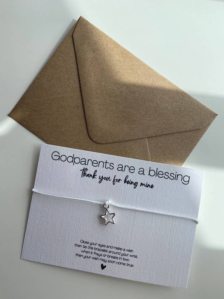 Godparent Wish Bracelet Gift for wholesale by Little Delights