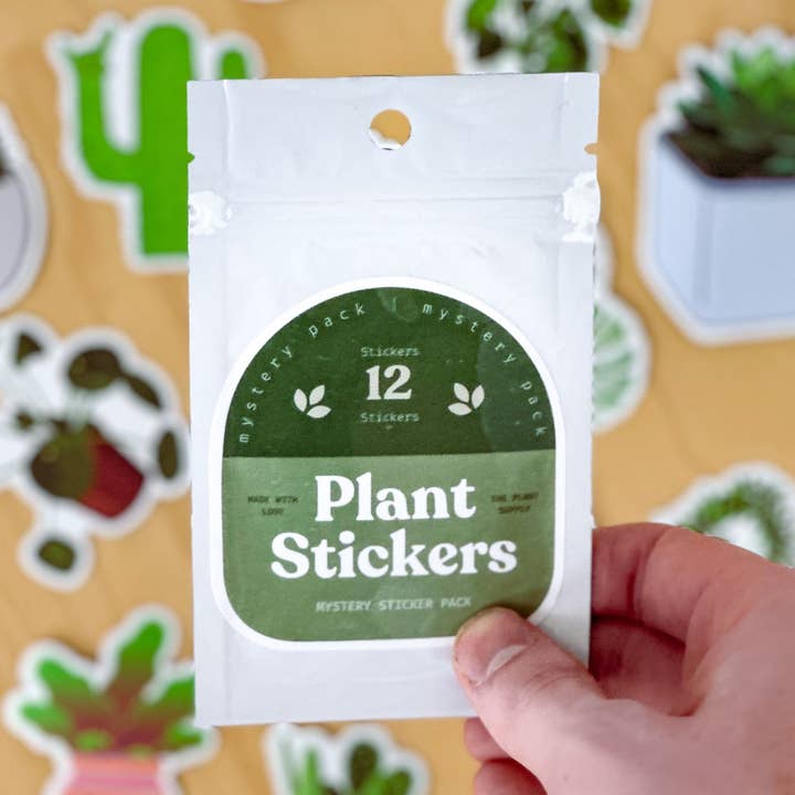 The Plant Supply - Wholesale Sticker - Plant Sticker Pack | Houseplant Sticker Mystery Pack0
