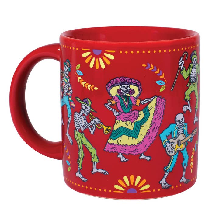 Unemployed Philosophers Guild - Wholesale Coffee Mug - Day of the Dead Heat-Changing Coffee Mug2