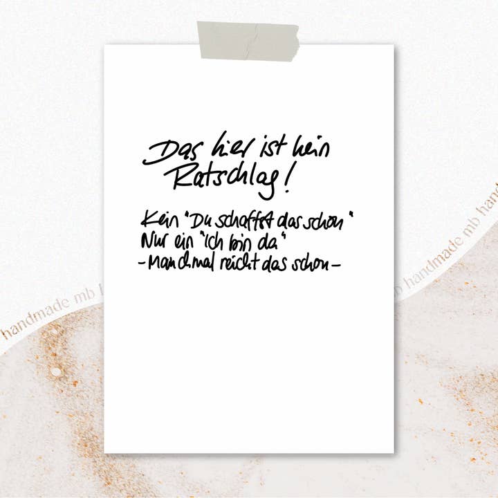 mb handmade - Wholesale Everyday Greeting Card - This is not advice!1