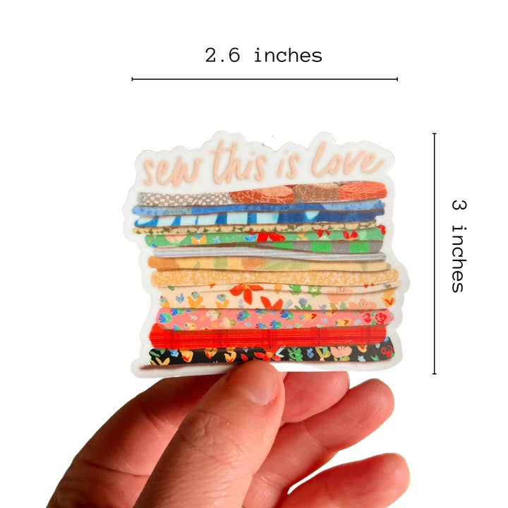 Laurenspired - Vente Autocollant - Autocollants en vinyle Sew This Is Love, joli autocollant à coudre