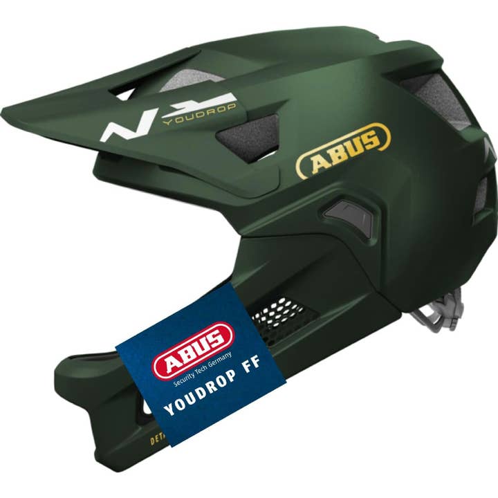 ABUS Casco MTB YouDrop FF Verde Bambini Taglia S - Casco integrale per la vendita all'ingrosso da parte di SchnappFreude