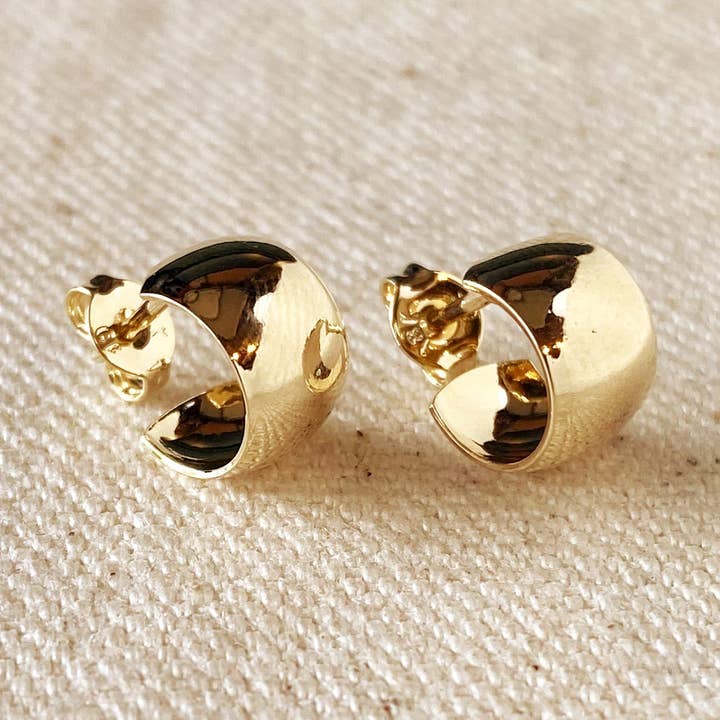 18k gouden gevulde halfopen oorknopjes voor wholesale door GoldFi