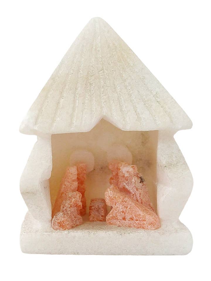 Presepe in pietra di alabastro per la vendita all'ingrosso da parte di Sedona Spirit