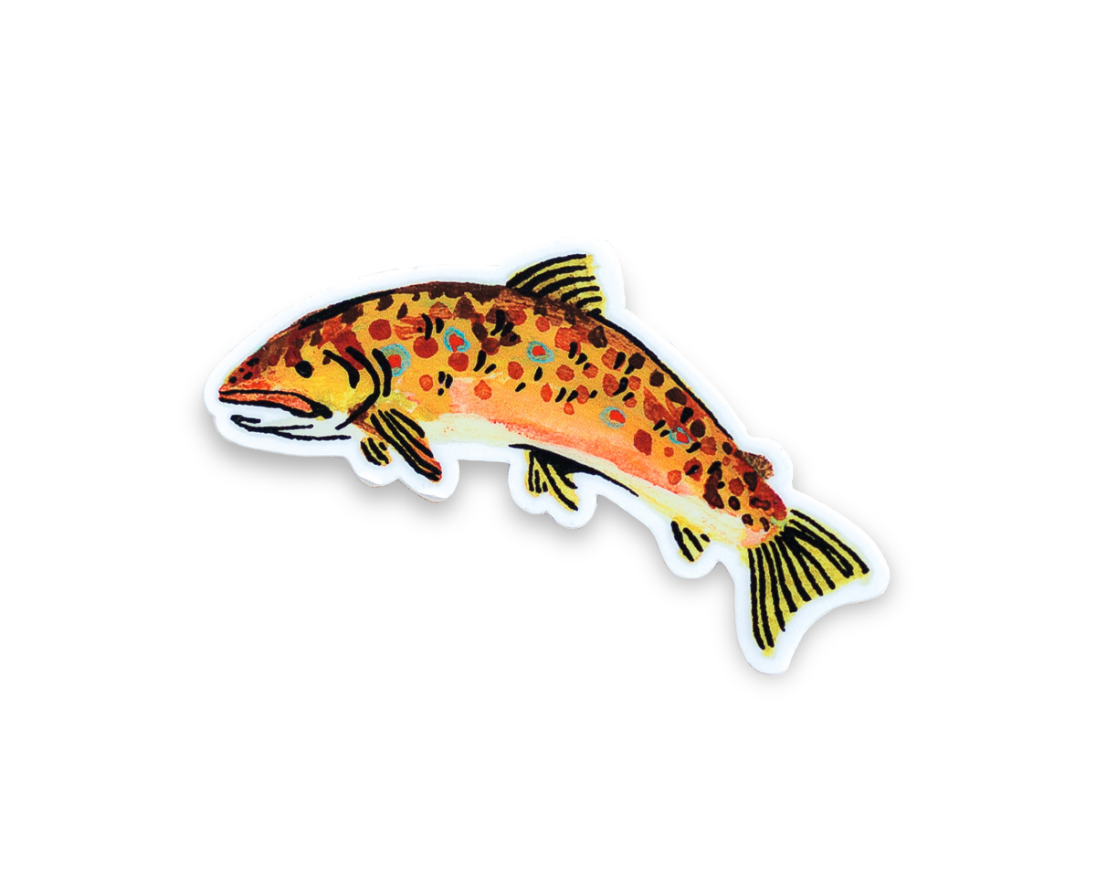 Wildship Studio - Wholesale Sticker - Brown Trout Animal Vinyl Sticker4