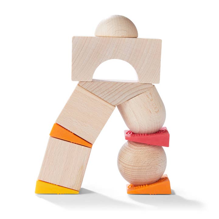 Teetering Towers Wooden Blocks for wholesale by HABA USA