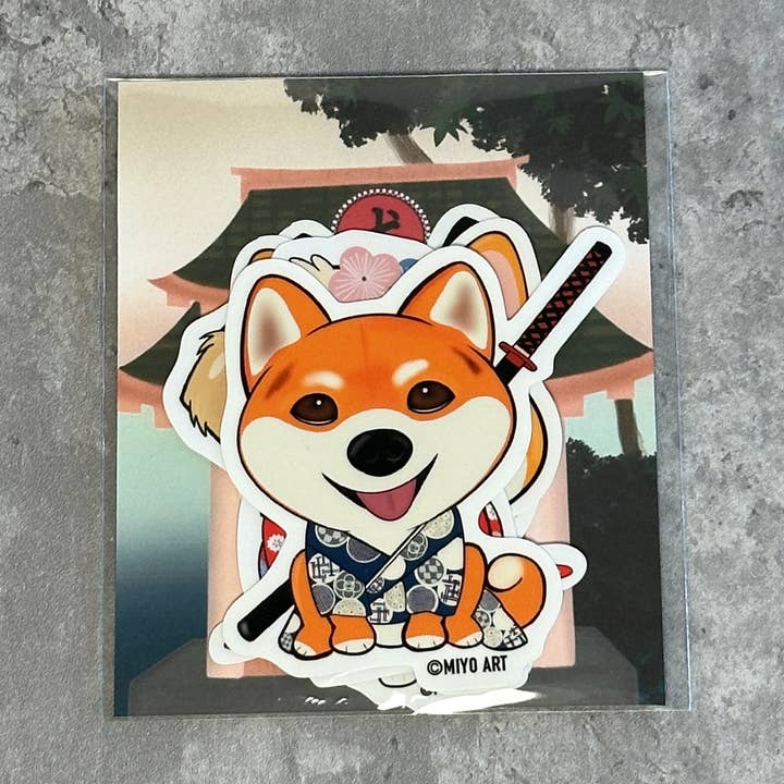 Pooch Posse Sticker Set of 5 for wholesale by Miyo Art Design