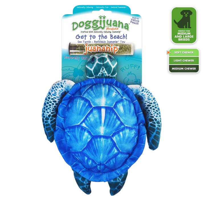 Doggijuana® Vá para a Praia Tartaruga Marinha Brinquedo Recarregável para Cães por atacado de SmarterPaw | Meowijuana & Doggijuana