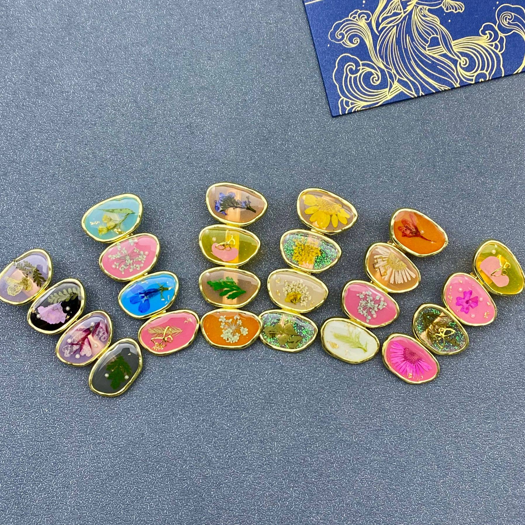 Mio Queena - Wholesale Hair Clip - Women's - Multi-style Pressed Dried Flowers Floral Hair Clip - PDF14