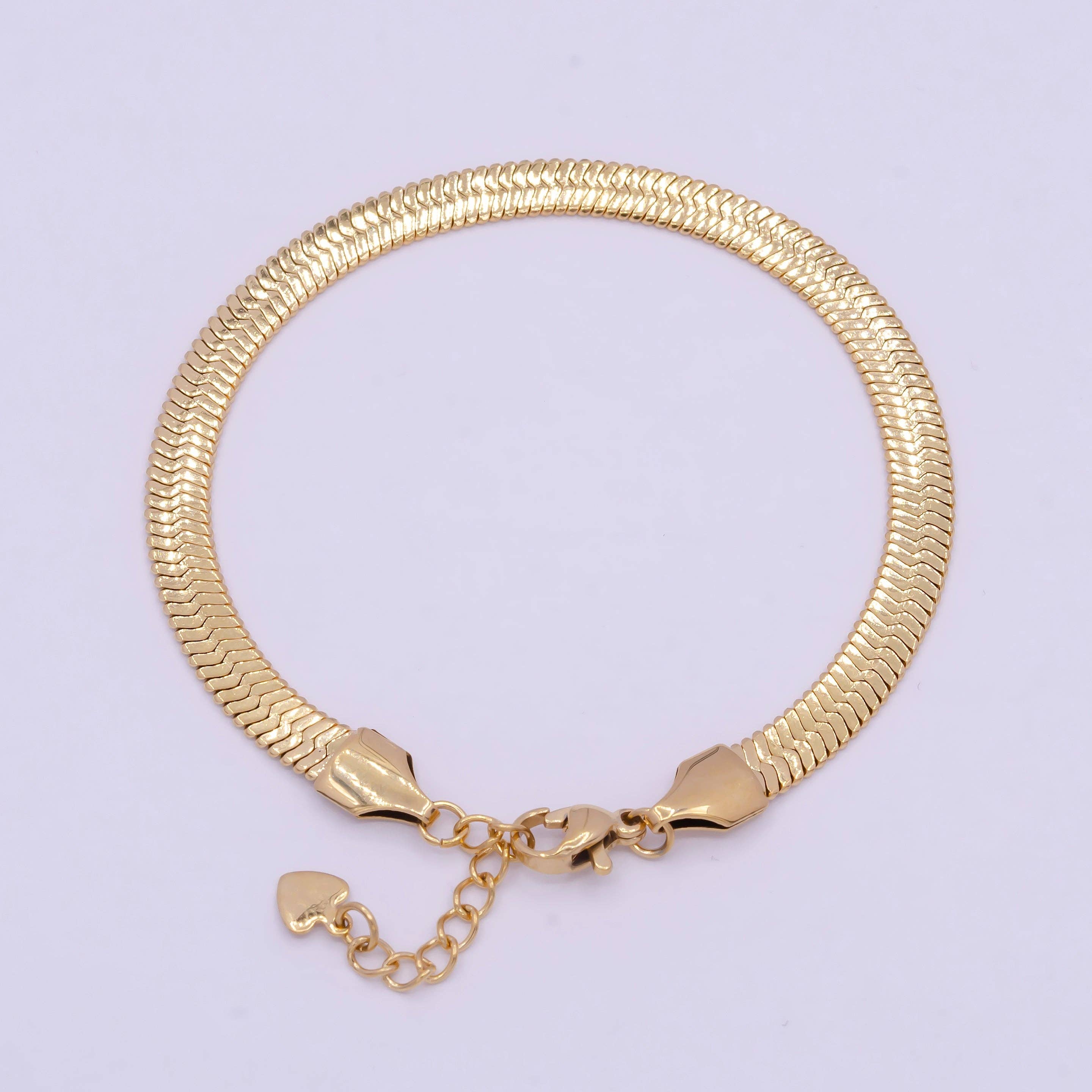 Aim Eternal - Wholesale Link & Chain Bracelet - 7" Gold Filled 3mm/4mm/5mm Herringbone Chain Bracelet1