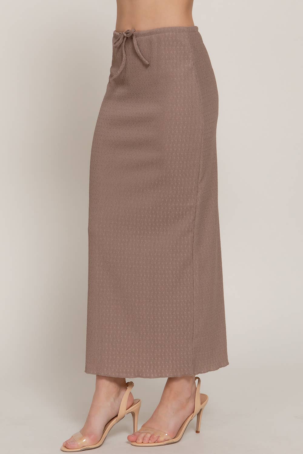 Active Basic | Active USA – wholesale Skirt – Women’s – Adjustable Drawstring Texture Knit Long Skirt2