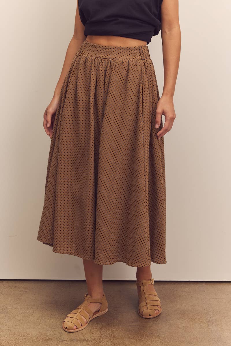 Brown Midi-circled cotton skirts for wholesale on Faire2