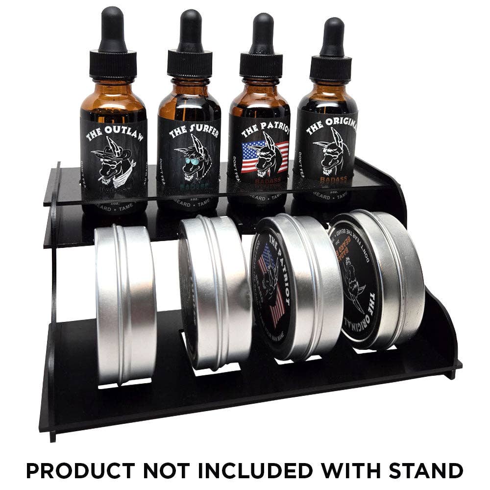 Badass Beard Care - Wholesale Beard Styling Product - Stealth Balmer Stand3