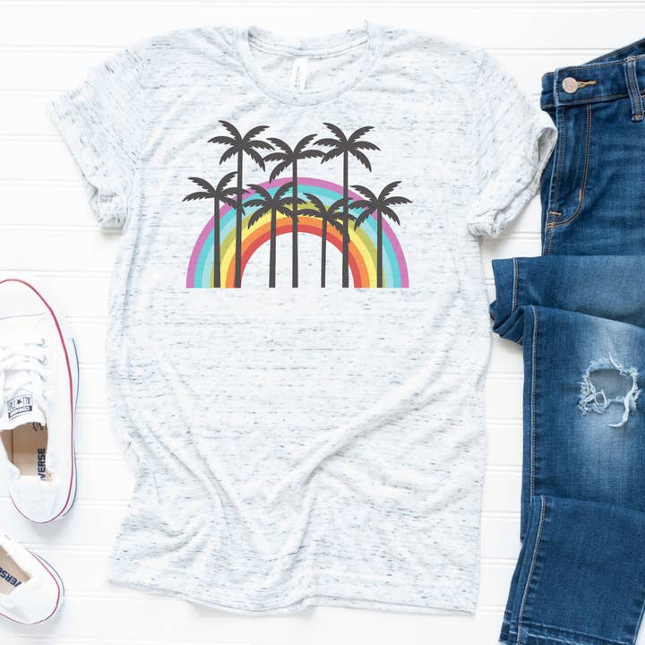 Palm Tree Rainbow // TRAVEL for wholesale by Lucky Llama Creations