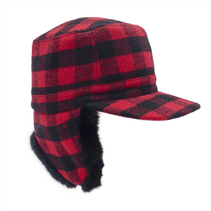 Surell - Wholesale Trapper/Bomber Hat - Men's - Men's Faux Shearling Fudd Hat2