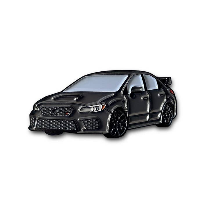 On Point Pins - Vente Épinglettes/boutons - Revers de voiture Subaru WRX STI (gris magnétite métallisé) en émail Pi