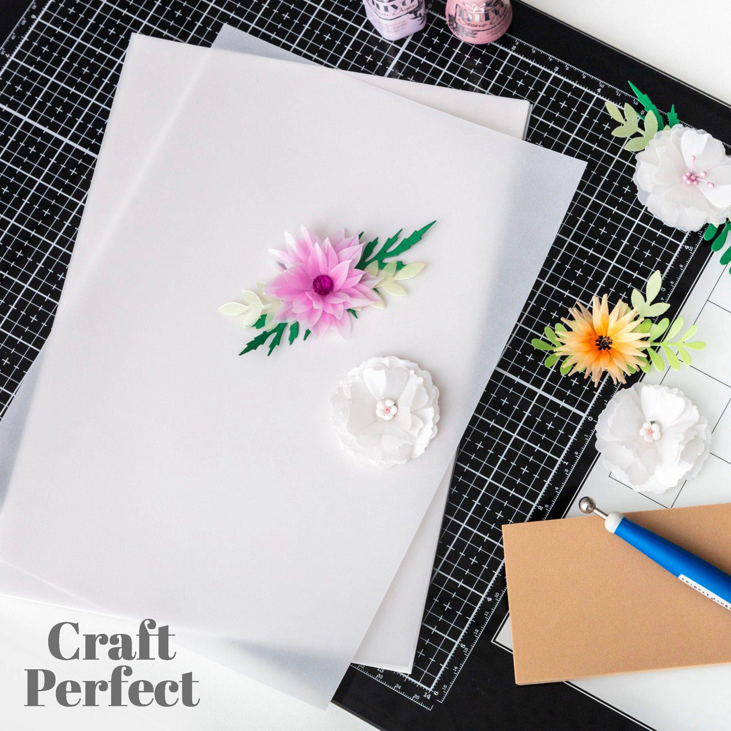 Tonic Studios – wholesale Craft supplies – Multipack of 4 - Vellum Paper - Vintage White - A4 - 9996E45