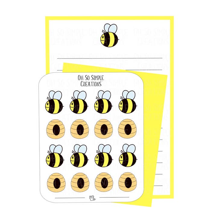 Bumblebee Stationery Set for wholesale by Oh So Simple Creations