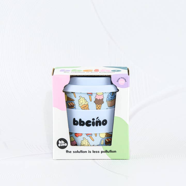 BBcino - Wholesale Drinking glass/cup – Kids & Baby - Scoops in Blue Kids Keep Cup - 240ml (STRAW INCLUDED)4