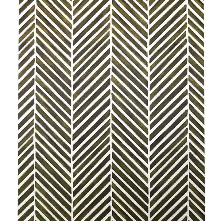 beve! - Wholesale Stationery/Notecard Set - Green Herringbone Letter Writing Stationery Set