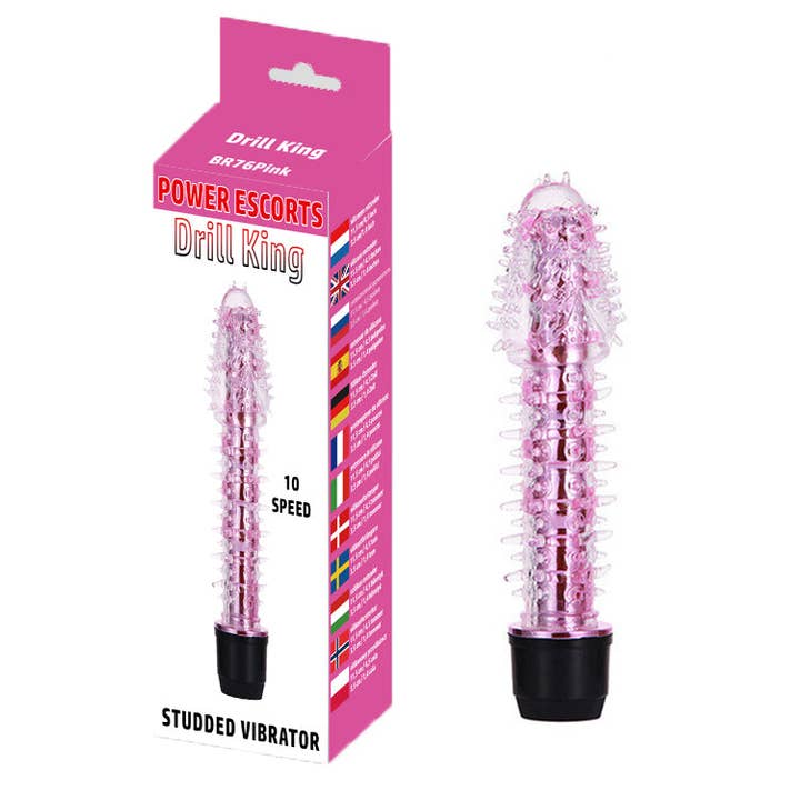Power Escorts - BR76 - Drill King Vibrator - Pink - L 16.8 CM for wholesale by Kinky Pleasure