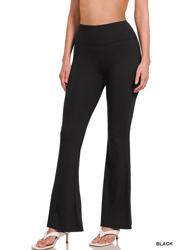 42POPS - Wholesale Athletic/Lounge Leggings - Women's - ...SI-26202 Buttery Soft Flare Leg High Waist Yoga Pants