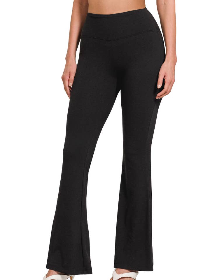 ....SI-26202 Buttery Soft Flare Leg High Waist Yoga Pants for wholesale by 42POPS
