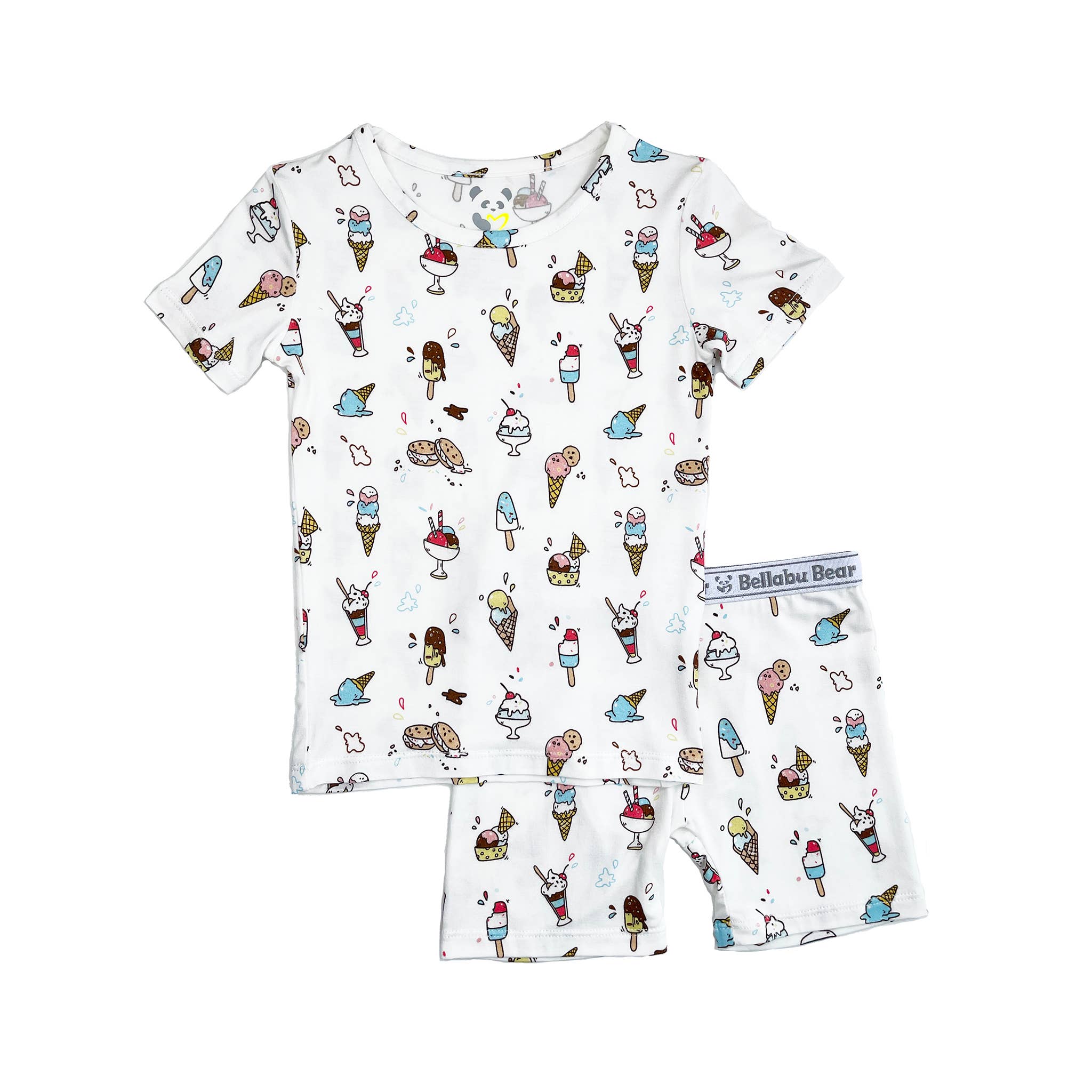 Bellabu Bear - Wholesale Sleepwear Set - Kids - Ice Cream Bamboo Kids Short Set12
