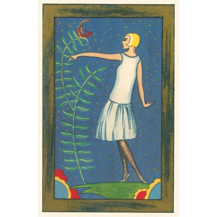 Art Print FG-113 Flapper with Strange Ferns for wholesale by Found Image Press