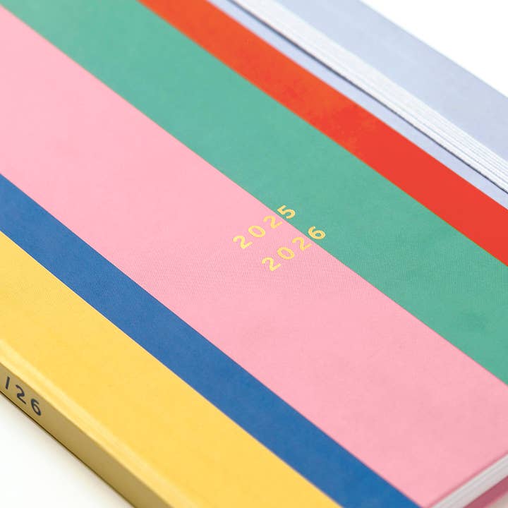 Busy B - Wholesale Journal/Diary - A5 Mid Year Busy Life Academic Diary 2025/26 - Stripe