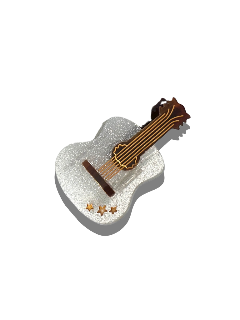 Solar Eclipse - Vendita all'ingrosso Fermaglio per capelli - Donna - Fermaglio per capelli a forma di artiglio per chitarra dipinto a mano | Ecologico | Western3