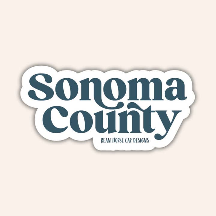 Bean Horse Car Designs - Wholesale Sticker - Sonoma County Sticker0