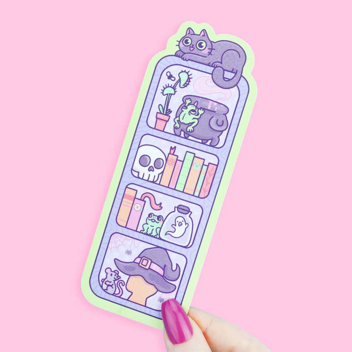 Étagère de sorcière, Halloween, Mignon, Marque-page avec pompon pour la vente par Turtle's Soup