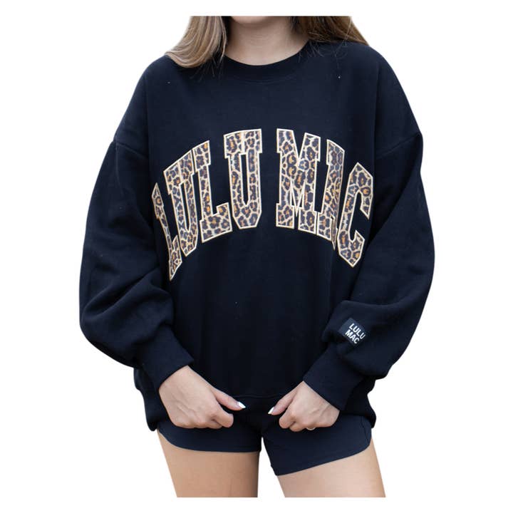 BLACK LEOP-9571-BLACK Lulu Mac Sweatshirt for wholesale on Faire0