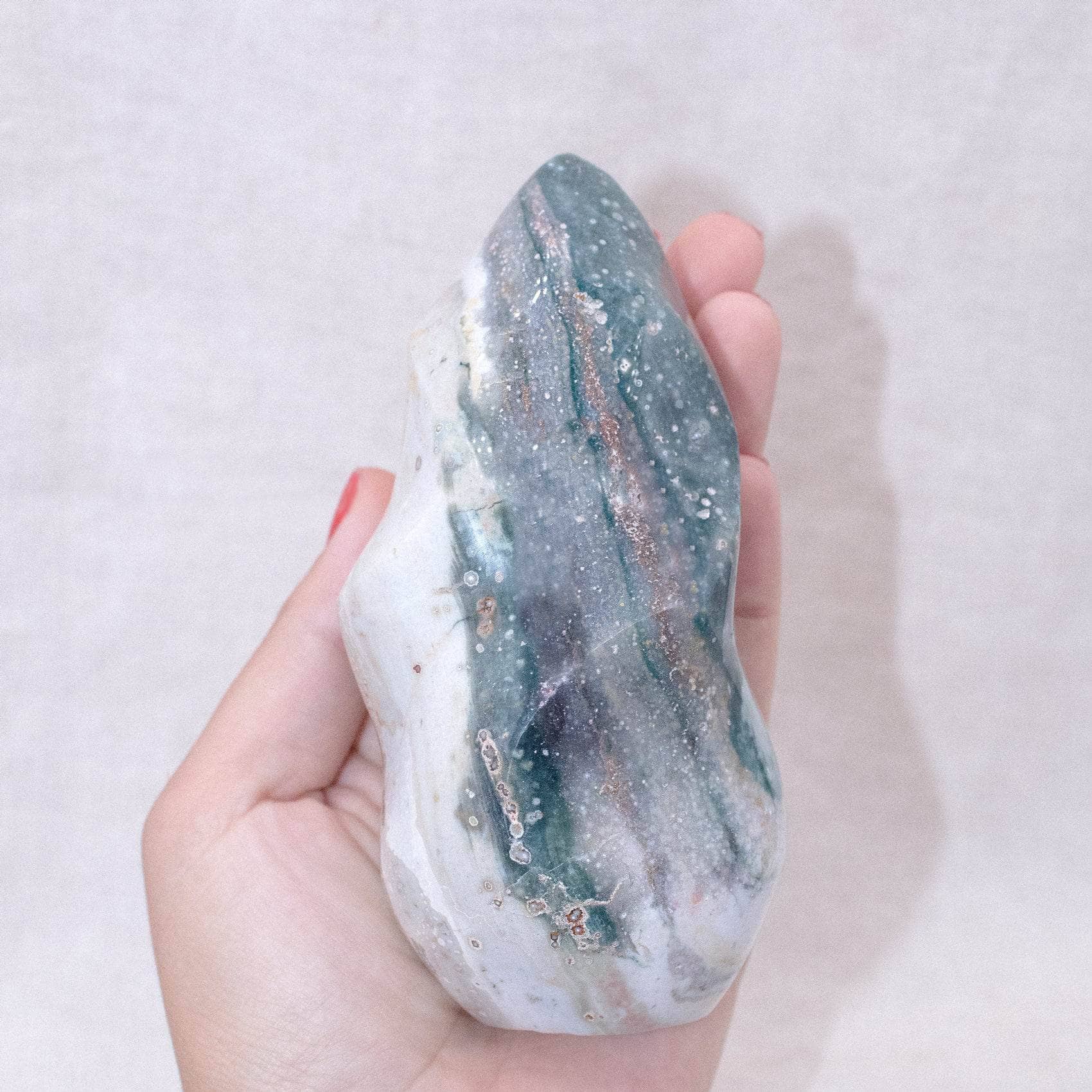 Tiny Rituals - Wholesale Spiritual Stone/Crystal - Ocean Jasper Flame - AAA Premium Quality16