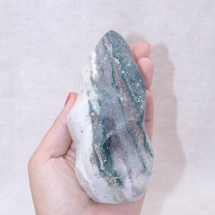 Tiny Rituals - Wholesale Spiritual Stone/Crystal - Ocean Jasper Flame - AAA Premium Quality16