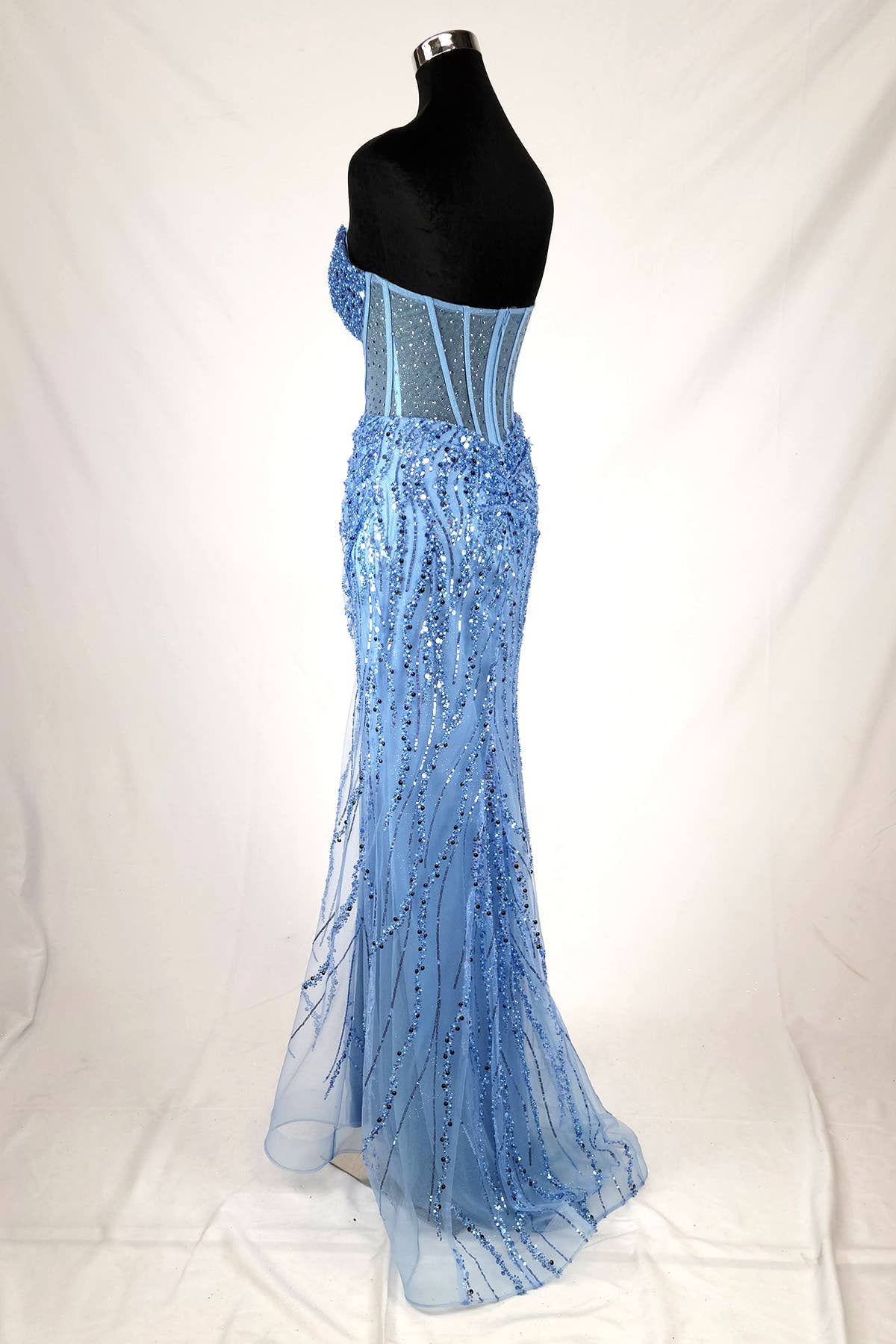 Chicas – wholesale Klänning - Dam – Älskling lång klänning med pärlor och paljetter C36622