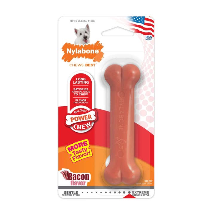 NYLABONE DuraChew Bacon Bone Regular for wholesale by King Wholesale Pet Goods