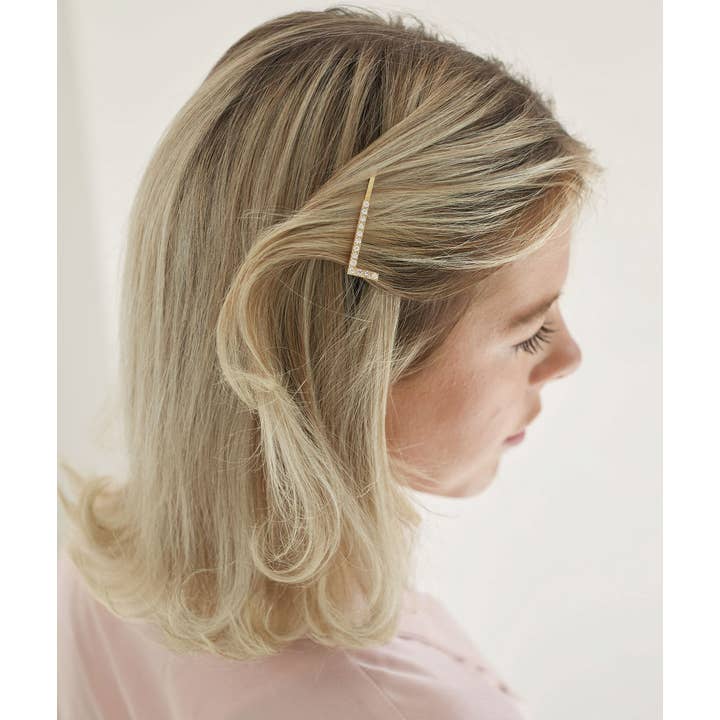 Six Stories – wholesale Hårklämma - Dam – Personlig Brudtärna Hair Slide - Guld