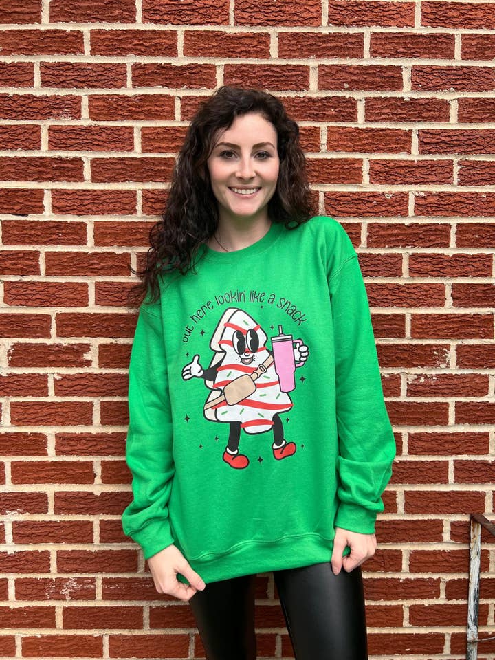 Adelle Linen - Wholesale Graphic Sweatshirt - Women's - Lookin' Like A Snack Sweatshirt