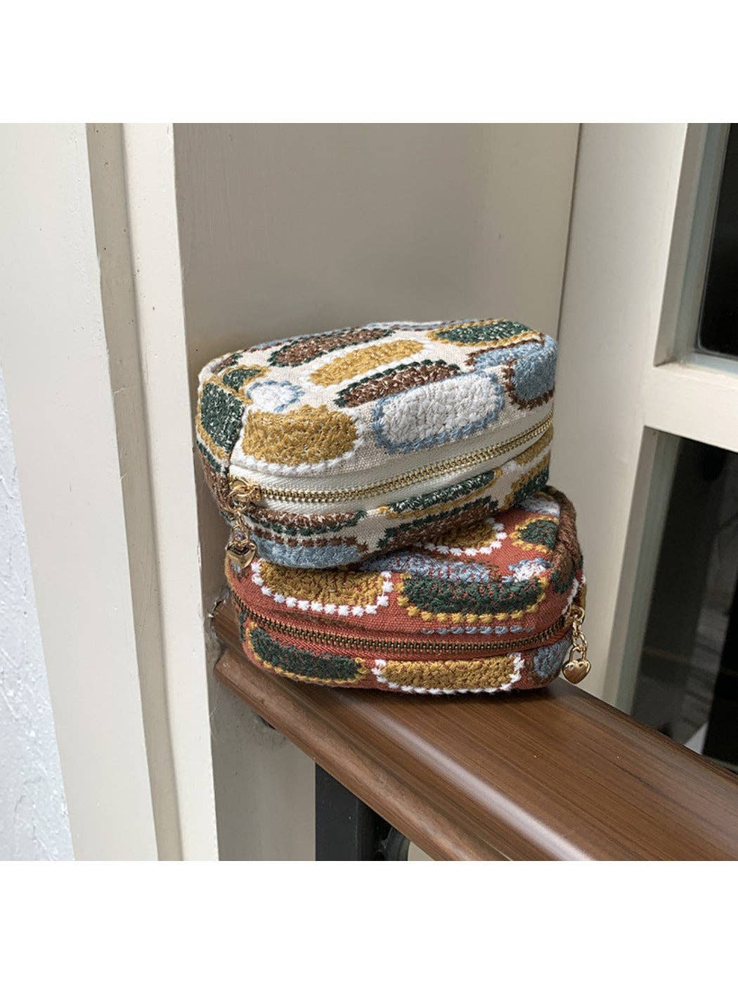 Funkyrel® Atzbranding Limited – wholesale Coin purse – Women’s – Cosbai - Mini Embroidered Zipper Cosmetic Pouch4