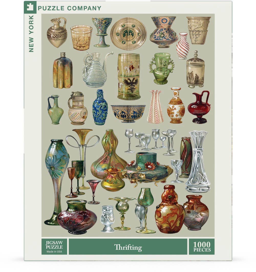 New York Puzzle Company - Wholesale Puzzle - Adult - Thrifting - 1000 Piece Jigsaw Puzzle1