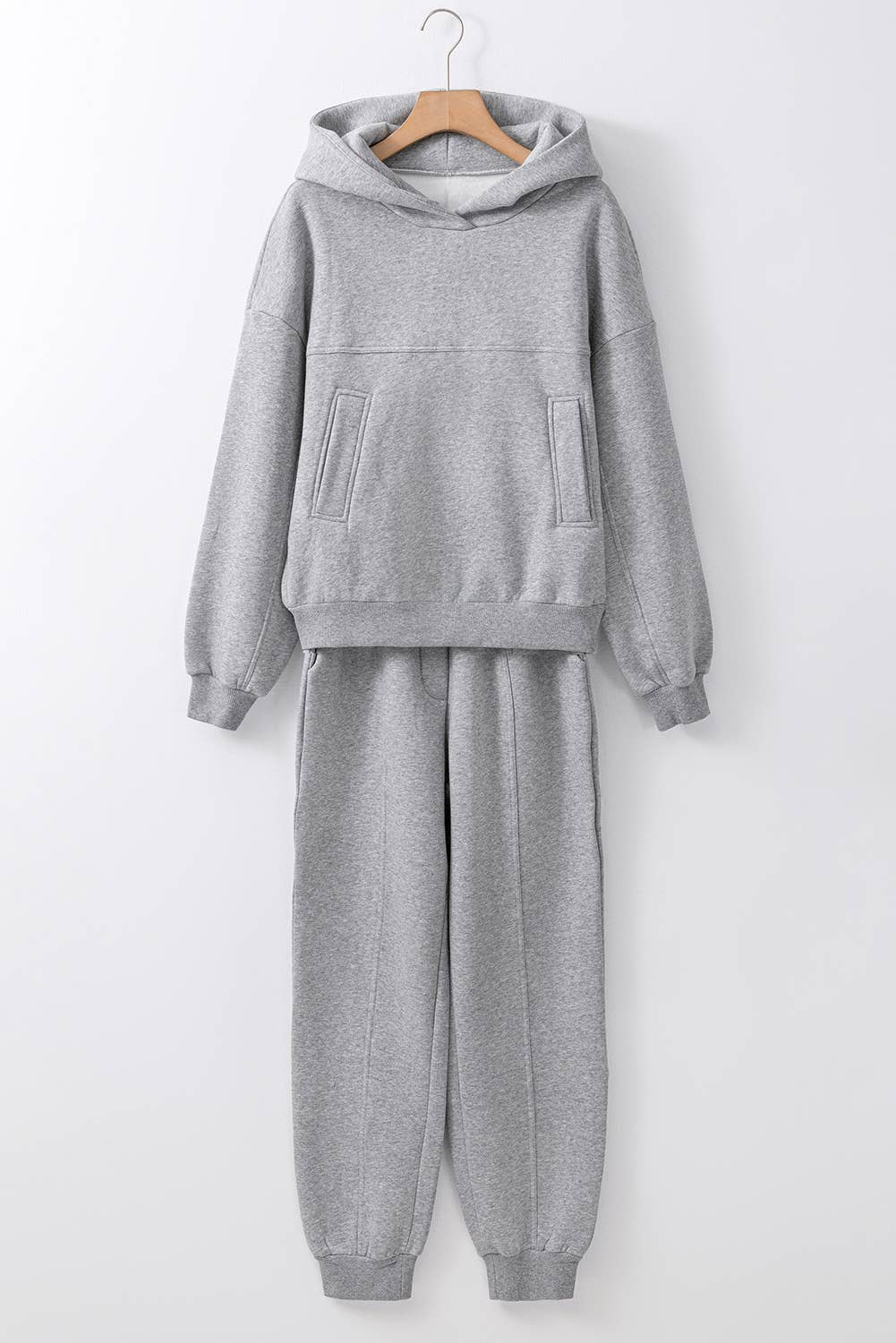 Women's Cozy Gray Hoodie and Jogger Activewear Set for wholesale on Faire2