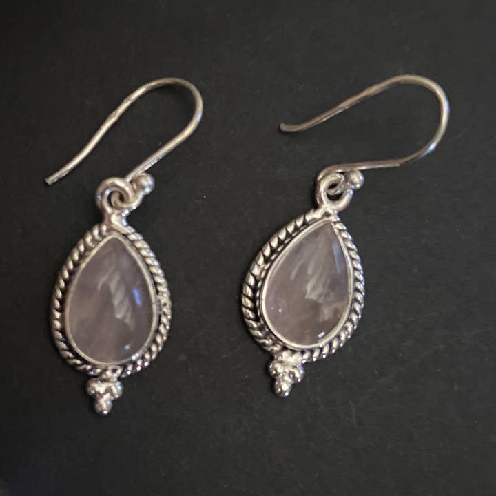 Tear Drop Sterling Silver Earrings for wholesale by Black Sand